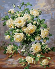 Картина за номерами Білі троянди (BK-GX7547) (Без коробки)