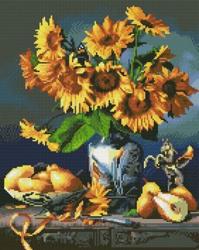 Алмазна живопис Соняшники та груші НікіТошка (GJ6355) фото інтернет-магазину Raskraski.com.ua
