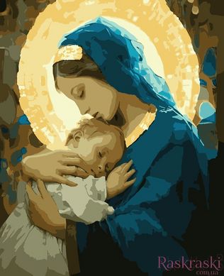 Картина за номерами Марія та Ісус (з золотими фарбами) (PN0335) Artissimo (Без коробки)