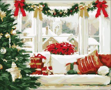 Раскраски по номерам Рождественское утро (ART-B-9475) Artissimo 40 х 50 см