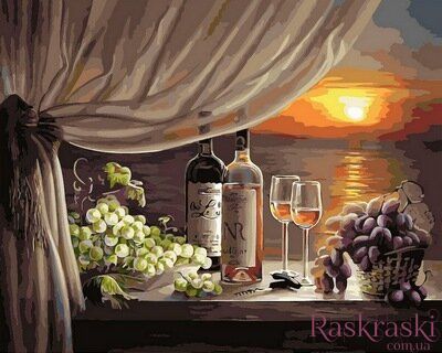 Картина по номерам Вино на закате (VP596) Babylon фото интернет-магазина Raskraski.com.ua