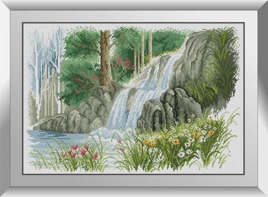 Картина стразами Лесной водопад Dream Art (DA-31284, Без подрамника) 41 x 62 см фото интернет-магазина Raskraski.com.ua