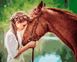 Картина по номерам Девушка и лошадь (VP1249) Babylon — фото комплектации набора