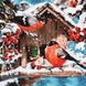 Холст для рисования Кормушка для снегирей (KH4041) Идейка — фото комплектации набора