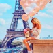 Картина из страз Девушка в Париже (ME24531) Диамантовые ручки (GU_178202, На подрамнике) — фото комплектации набора