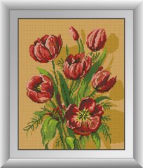 Алмазная вышивка Красные тюльпаны Dream Art (DA-30885, Без подрамника) фото интернет-магазина Raskraski.com.ua