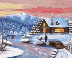 Картина за номерами Сніжна прогулянка (KHO6304) Идейка (Без коробки)