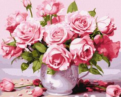 Картины по номерам Розовые розы ©art_selena_ua (KHO3254) Идейка (Без коробки)