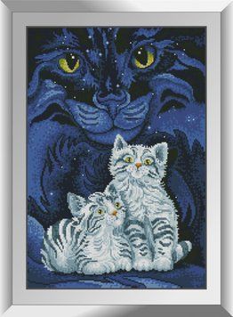 Картина мозаїка Котячий погляд Dream Art (DA-31385) 38 x 56 см фото інтернет-магазину Raskraski.com.ua