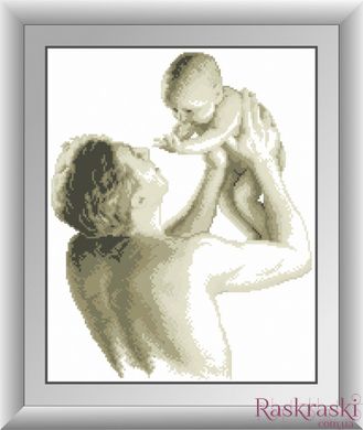 Алмазная вышивка Отец с малышом (квадратные камни, полная зашивка) Dream Art (DA-30443, Без подрамника) фото интернет-магазина Raskraski.com.ua