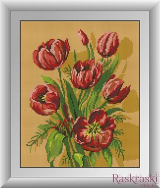 Алмазна вишивка Червоні тюльпани Dream Art (DA-30885) фото інтернет-магазину Raskraski.com.ua