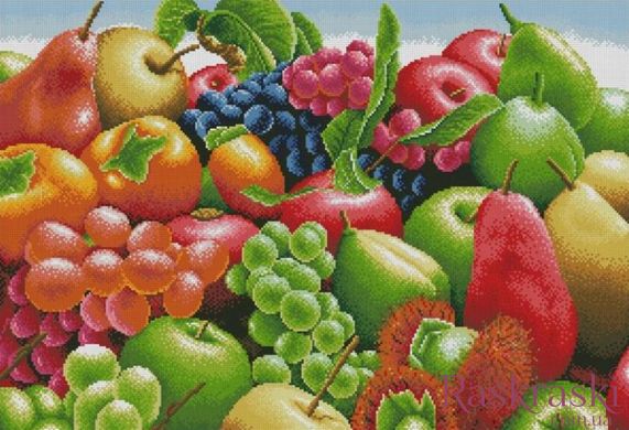Картина стразами Екзотичні фрукти (50 х 74 см) Dream Art (DA-31598) фото інтернет-магазину Raskraski.com.ua