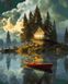 Картина раскраска Домик на озере (NIK-N709) — фото комплектации набора