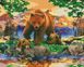 Алмазная вышивка Семья медведей Никитошка (GJ679, На подрамнике) — фото комплектации набора