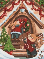 Холст для рисования Праздничные кролики ©Лазаренко Елена (RBS1016) (Без коробки)