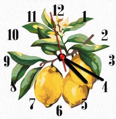 Картина по номерам часы Лимоны (ASG010) ArtStory (Без коробки)