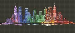 Картина из страз Ночной город ТМ Алмазная мозаика (DM-368, Без подрамника) фото интернет-магазина Raskraski.com.ua