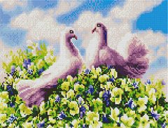 Алмазна мозаїка Пара голубів ColorArt (CLR-PST470) фото інтернет-магазину Raskraski.com.ua