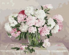Картина за номерами Біло-рожеві півонії (BK-GX45792) (Без коробки)