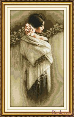 Картина из мозаики Испанка (полная зашивка, квадратные камни) Dream Art (DA-30309, Без подрамника) фото интернет-магазина Raskraski.com.ua