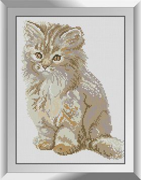 Картина из страз Пушистый котенок Dream Art (DA-31386, Без подрамника) 25 x 34 см фото интернет-магазина Raskraski.com.ua
