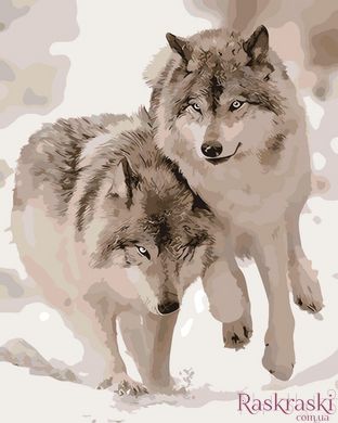 Картина по номерам Снежные волки (AS0062) ArtStory фото интернет-магазина Raskraski.com.ua