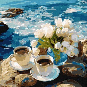 Картина за номерами Морська кава &copy;art_selena_ua (KHO6447) Ідейка (Без коробки) 40 х 40 см