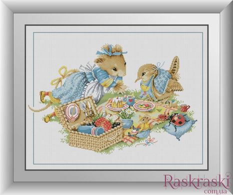 Алмазная вышивка Мышки на пикнике Dream Art (DA-30987, Без подрамника) фото интернет-магазина Raskraski.com.ua