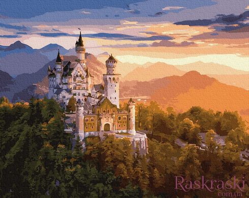 Картина по номерам Замок в лучах заката (BRM27189) фото интернет-магазина Raskraski.com.ua