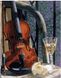 Картина за номерами Скрипка і вино (BRM24650) — фото комплектації набору