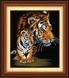 Набір алмазна вишивка Тигриця і тигреня (повна зашивання, квадратні камені) Dream Art (DA-30044) — фото комплектації набору