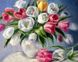 Картина из мозаики Тюльпаны в вазе ТМ Алмазная мозаика (DMF-145, На подрамнике) — фото комплектации набора