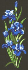Алмазная вышивка Синие ирисы ТМ Алмазная мозаика (DM-325, Без подрамника) фото интернет-магазина Raskraski.com.ua