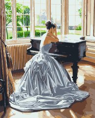 Раскраска по номерам Девушка возле рояля (PN9132) Artissimo (Без коробки)