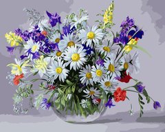 Картина за номерами Вазочка польових квітів (BK-GX9890) (Без коробки)