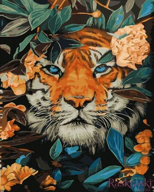Картина за номерами Тигр у джунглях (BK-GX44819) (Без коробки)