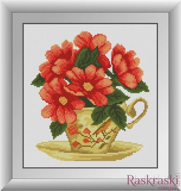 Картина з мозаїки Квітковий чай Dream Art (DA-30563) фото інтернет-магазину Raskraski.com.ua