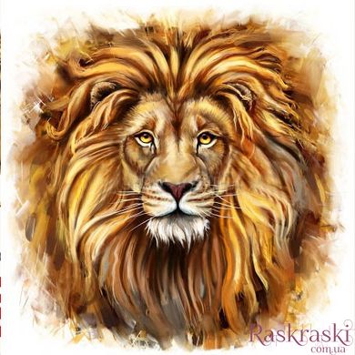 Алмазная вышивка Взгляд льва ТМ Алмазная мозаика (DMF-051, На подрамнике) фото интернет-магазина Raskraski.com.ua