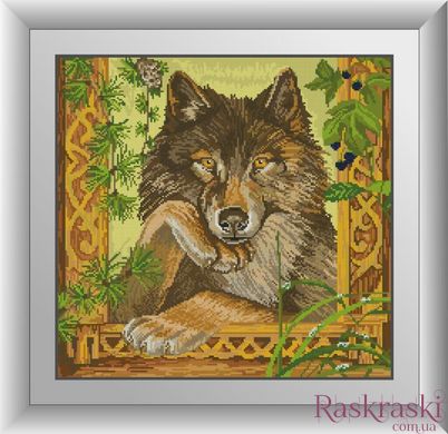 Алмазная вышивка Волк в окне Dream Art (DA-30988, Без подрамника) фото интернет-магазина Raskraski.com.ua