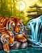 Алмазная вышивка Тигры на отдыхе ТМ Алмазная мозаика (DMF-285, На подрамнике) — фото комплектации набора