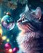 Алмазная картина Пушистый котик с голограммными стразами My Art (MRT-TNG1610, На подрамнике) — фото комплектации набора