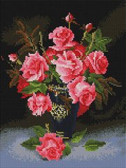 Алмазна вишивка Букнт троянд у вазі ColorArt (CLR-PST418) фото інтернет-магазину Raskraski.com.ua