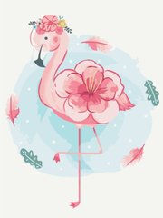 Картина по номерам Цветущий фламинго (KBS0100) (Без коробки)