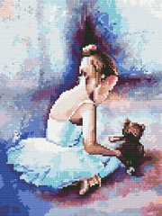 Картина стразами Маленькая балерина Никитошка (EJ1578, На подрамнике) фото интернет-магазина Raskraski.com.ua