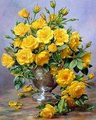 Картина з страз Ароматний букет жовтих троянд My Art (MRT-TN164) фото інтернет-магазину Raskraski.com.ua