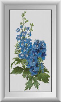 Набор алмазной вышивки Дельфиниум Dream Art (DA-30938, Без подрамника) 51 x 99 см фото интернет-магазина Raskraski.com.ua