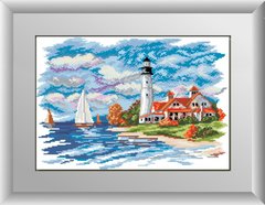 Картина з страз Морський пейзаж (маяк) (повна зашивання, квадратні камені) Dream Art (DA-30149) фото інтернет-магазину Raskraski.com.ua