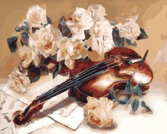 Картина по номерам Мелодия скрипки (KH5500) Идейка фото интернет-магазина Raskraski.com.ua