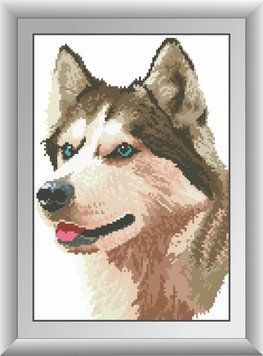 Набір алмазної мозаїки Лайка (квадратні камені, повна зашивання) Dream Art (DA-30499) 26 х 37 см фото інтернет-магазину Raskraski.com.ua