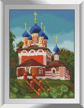 Картина стразами Ранняя осень (церковь) Dream Art (DA-31339, Без подрамника) 28 x 38 см фото интернет-магазина Raskraski.com.ua
